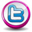 twitter round pink Icon